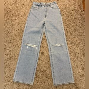 NWOT Rollas Heidi high rise loose straight jeans Size 26